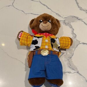 Build-A-Bear Cowboy Teddy with Yellow and Blue Outfit